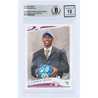 Chris Paul New Orleans Hornets Autographed 2005-06 Topps #224 Beckett Fanatics Witnessed Authenticated 10 Rookie Card