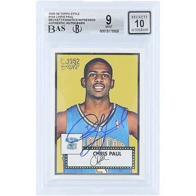 Chris Paul New Orleans Hornets Autographed 2005-06 Topps 1952 Style #154 Beckett Fanatics Witnessed Authenticated /10 Rookie Card