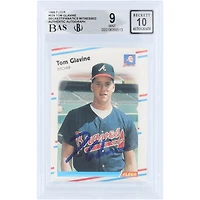 Tom Glavine Atlanta Braves Autographed 1988 Fleer #539 Beckett Fanatics Witnessed Authenticated 9/10 Rookie Card