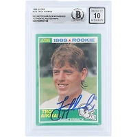 Troy Aikman Dallas Cowboys Autographed 1989 Score #270 Beckett Fanatics Witnessed Authenticated 10 Rookie Card