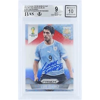 Luis Suarez Uruguay National Team Autographed 2014 Panini Prizm World Cup Red White & Blue Prizm #194 Beckett Fanatics Witnessed Authenticated 9/10 Card