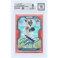 Dallas Goedert Philadelphia Eagles Autographed 2020 Panini Prizm Prizms Red Ice #171 Beckett Fanatics Witnessed Authenticated 9/10 Card