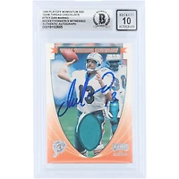 Dan Marino Miami Dolphins Autographed 1999 Playoff Momentum SSD Team Threads Checklist Dual White/Teal Jersey Relics #TTC 01 Beckett Fanatics Witnessed Authenticated 10 Card