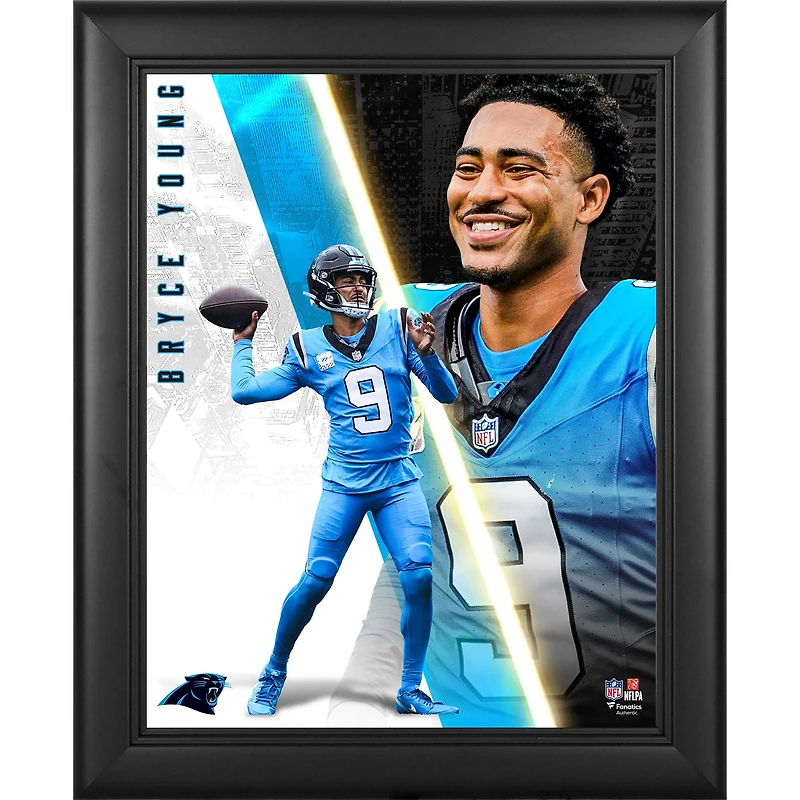 Bryce Young Carolina Panthers Framed 13" x 16" Radiance Collage