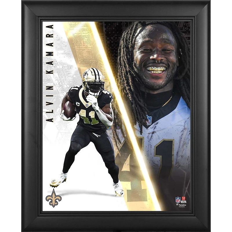 Alvin Kamara New Orleans Saints Framed 13" x 16" Radiance Collage