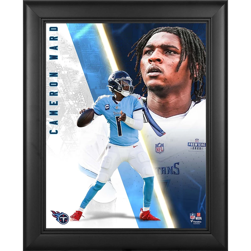 Cameron Ward Tennessee Titans Framed 13" x 16" Radiance Collage