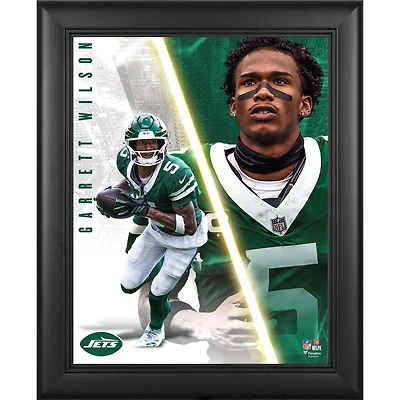 Garrett Wilson New York Jets Framed 13" x 16" Radiance Collage