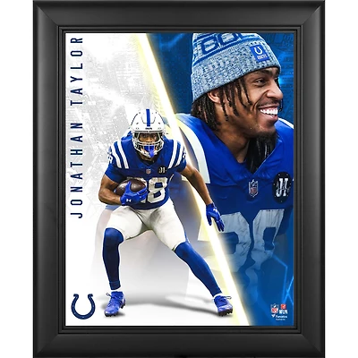 Jonathan Taylor Indianapolis Colts Framed 13" x 16" Radiance Collage