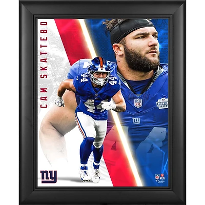 Cam Skattebo New York Giants Framed 13" x 16" Radiance Collage