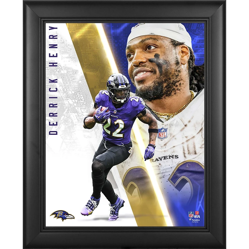 Derrick Henry Baltimore Ravens Framed 13" x 16" Radiance Collage