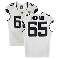 Patrick Mekari Jacksonville Jaguars Game-Used #65 White Nike Jersey vs. Arizona Cardinals on November 23, 2025