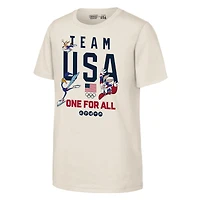 Youth Outerstuff  Cream Team USA x Looney Tunes Winter Sport Fun T-Shirt