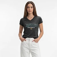 Women's Champion Black Jacksonville Jaguars Triumph Tri-Blend V-Neck T-Shirt
