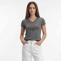 Women's Champion Gray Chicago Bears Triumph Tri-Blend V-Neck T-Shirt