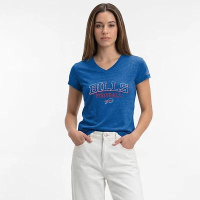 Women's Champion Royal Buffalo Bills Triumph Tri-Blend V-Neck T-Shirt