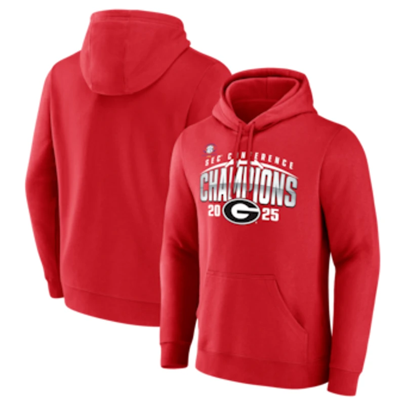 Men's Red Georgia Bulldogs 2025 SEC Football Champions Hoodie