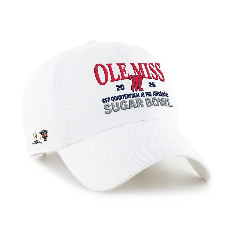 Men's '47 White Ole Miss Rebels College Football Playoff 2026 Sugar Bowl Clean Up Adjustable Hat