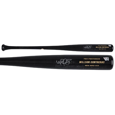 Willson Contreras St. Louis Cardinals Autographed Game-Used Black Bat from the 2025 MLB Season with "2025 Game Used" Inscription - NF70453346