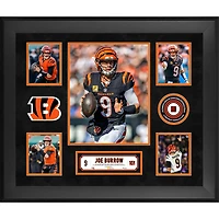 Joe Burrow Cincinnati Bengals Framed 20" x 24" 5-Photo Collage with a Piece of Game-Used Football - Limited Edition of 500