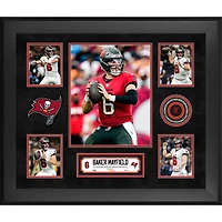 Baker Mayfield Tampa Bay Buccaneers Framed 20" x 24" 5-Photo Collage with a Piece of Game-Used Football - Limited Edition of 500