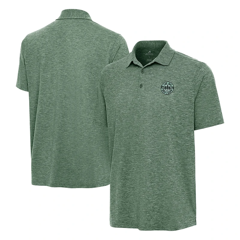 Men's Antigua Hunter Green The Bay Golf Club Par 3 Polo
