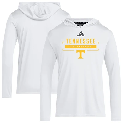 Men's adidas  White Tennessee Volunteers D4T Long Sleeve Hooded T-Shirt