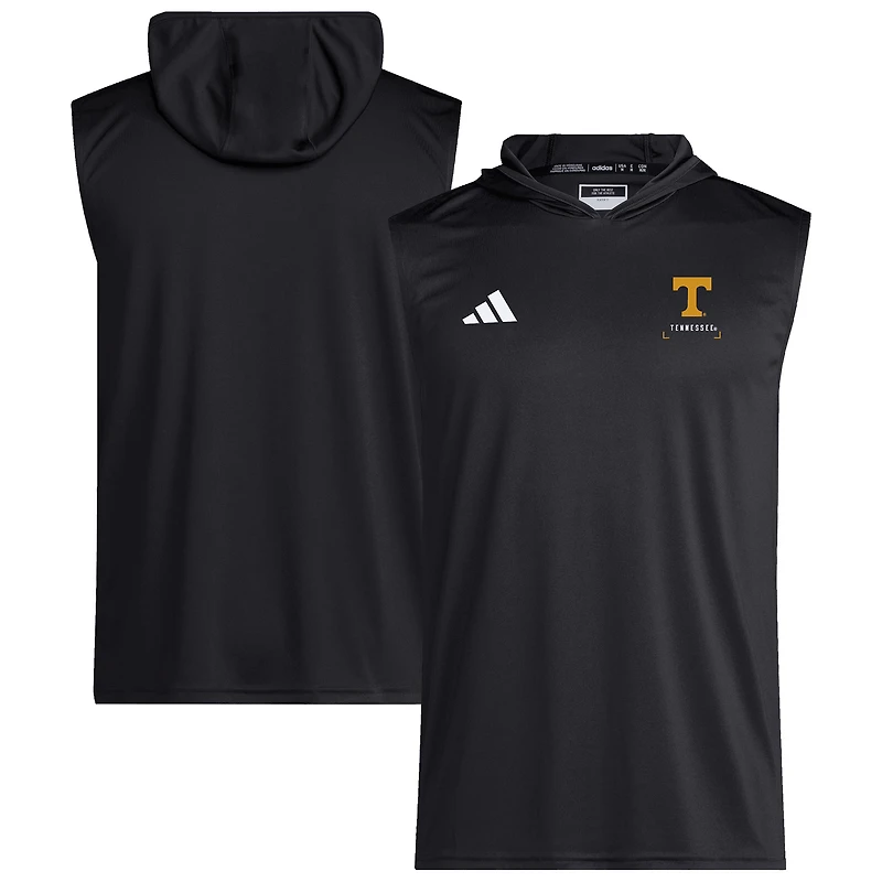 Men's adidas Black Tennessee Volunteers D4T Sleeveless Hoodie