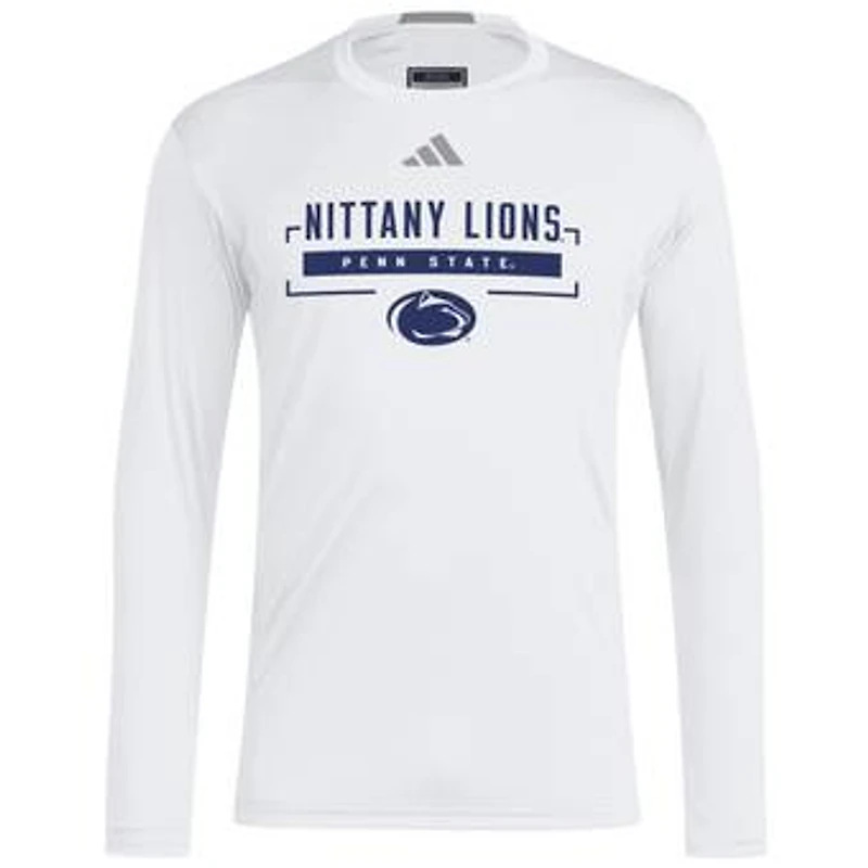 Men's adidas White Penn State Nittany Lions D4T Long Sleeve T-Shirt