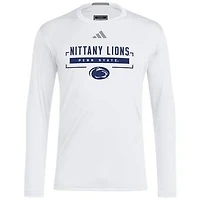 Men's adidas White Penn State Nittany Lions D4T Long Sleeve T-Shirt