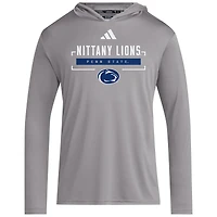 Men's adidas Gray Penn State Nittany Lions D4T Long Sleeve Hooded T-Shirt