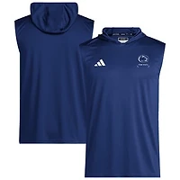 Men's adidas Navy Penn State Nittany Lions D4T Sleeveless Hoodie