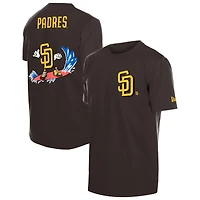 Men's New Era Brown San Diego Padres Cartoon Logo T-Shirt