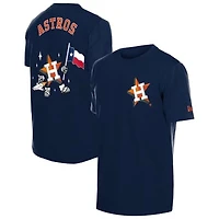 Men's New Era Navy Houston Astros Cartoon Logo T-Shirt