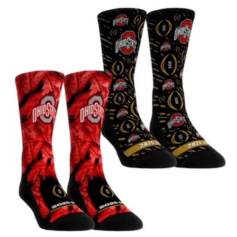Youth Rock Em Socks Ohio State Buckeyes 2025-26 College Football Playoff Two-Pack Crew Sock Set