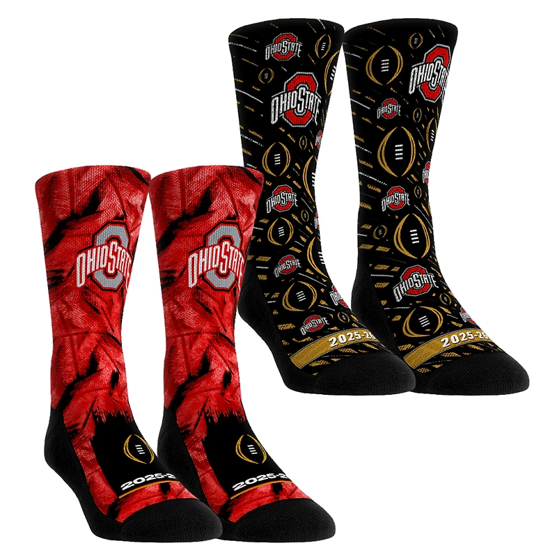 Youth Rock Em Socks Ohio State Buckeyes 2025-26 College Football Playoff Two-Pack Crew Sock Set