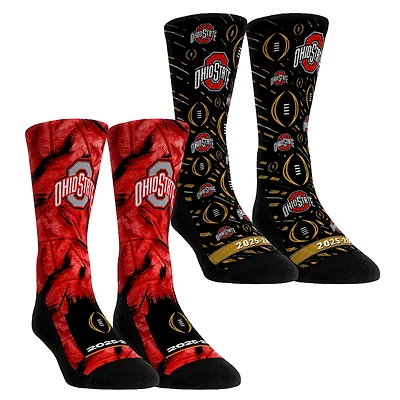 Youth Rock Em Socks Ohio State Buckeyes 2025-26 College Football Playoff Two-Pack Crew Sock Set