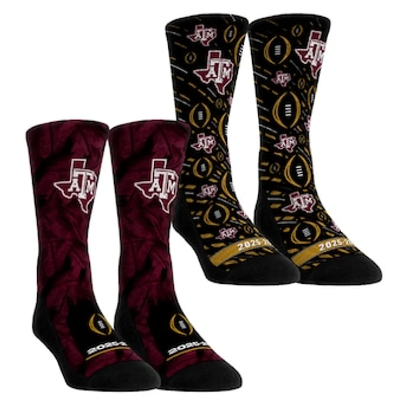 Youth Rock Em Socks Texas A&M Aggies 2025-26 College Football Playoff Two-Pack Crew Sock Set