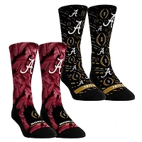 Youth Rock Em Socks   Alabama Crimson Tide 2025-26 College Football Playoff Two-Pack Crew Sock Set