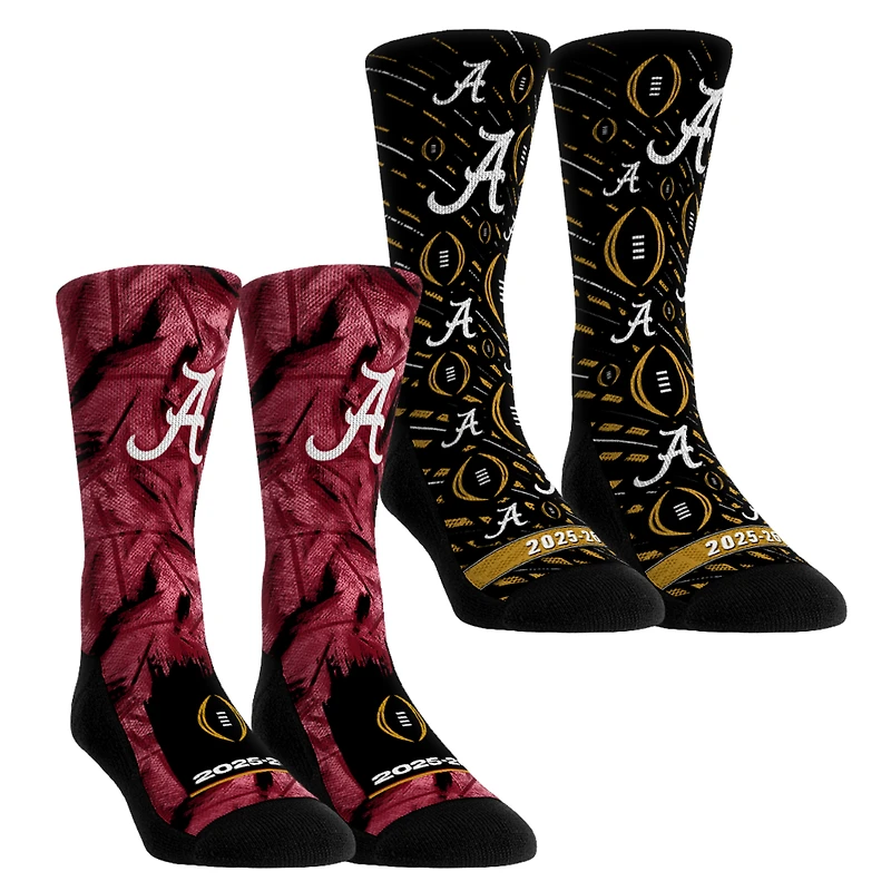 Youth Rock Em Socks Alabama Crimson Tide 2025-26 College Football Playoff Two-Pack Crew Sock Set