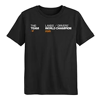 Men's Outerstuff Lando Norris Black McLaren F1 Team 2025 Drivers' World Champion T-Shirt
