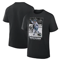 Men's Macklin Celebrini Black San Jose Sharks NHL Moments Legacy T-Shirt