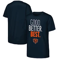Youth Outerstuff  Navy Chicago Bears Good. Better. Best. T-Shirt
