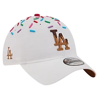 Men's New Era  White Los Angeles Dodgers Sprinkle 9TWENTY Adjustable Hat Men's