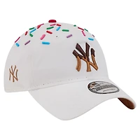 Unisex New Era  White New York Yankees Sprinkle 9TWENTY Adjustable Hat