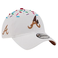 Unisex New Era White Atlanta Braves Sprinkle 9TWENTY Adjustable Hat