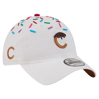 Men's New Era  White Chicago Cubs Sprinkle 9TWENTY Adjustable Hat Men's