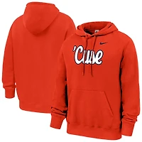 Men's Nike  Orange Syracuse Orange Script Club Fleece Hoodie