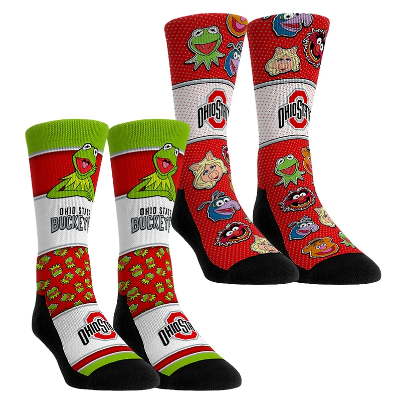 Youth Rock Em Socks Ohio State Buckeyes Muppets 2-Pack Crew Socks Set