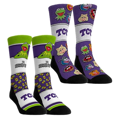 Youth Rock Em Socks TCU Horned Frogs Muppets 2-Pack Crew Socks Set