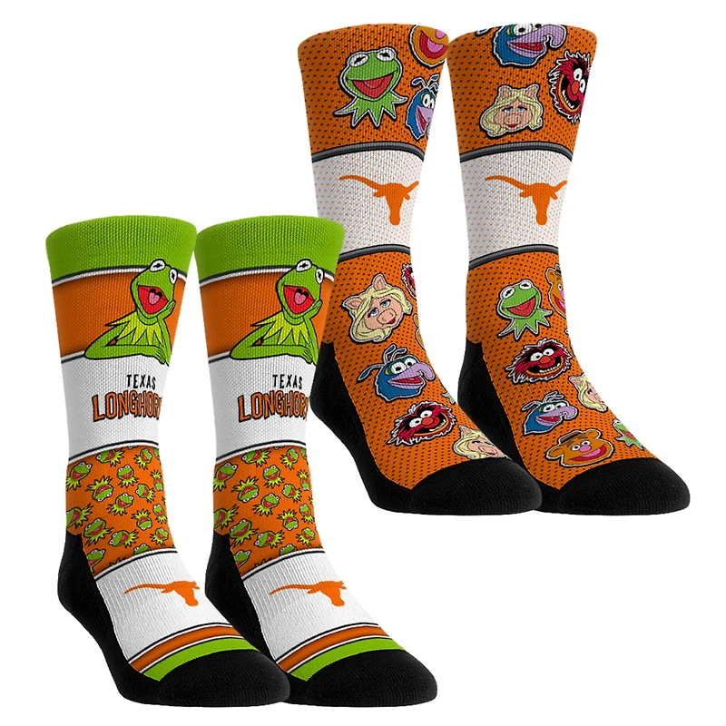Youth Rock Em Socks Texas Longhorns Muppets 2-Pack Crew Socks Set